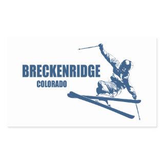 Breckenridge Colorado Skier Rectangular Sticker