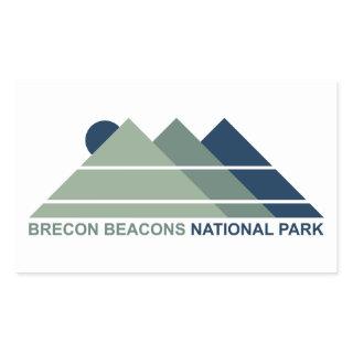 Brecon Beacons National Park Mountain Sun Rectangular Sticker