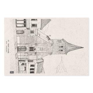 Breda Dutch Vintage Architecture Sketch Art  Sheets