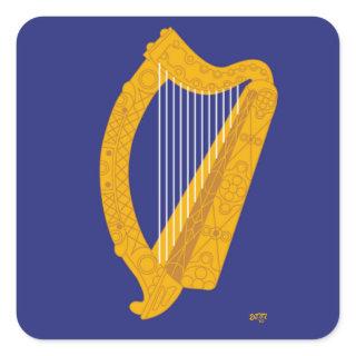 Brian Boru Harp Square Sticker