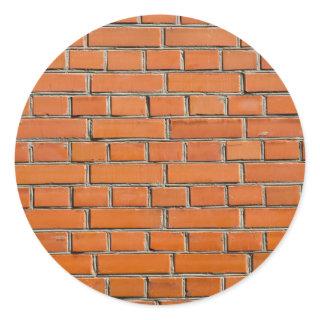 Brick Wall Classic Round Sticker