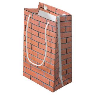 Brick wall pattern small gift bag