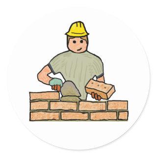 Bricklayer Classic Round Sticker