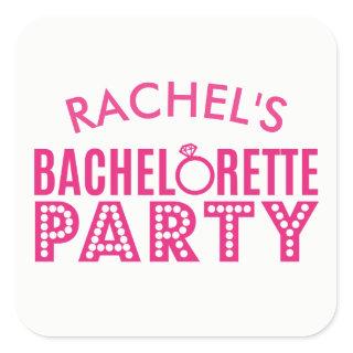 Bridal Party Pink Bachelorette Party Stickers