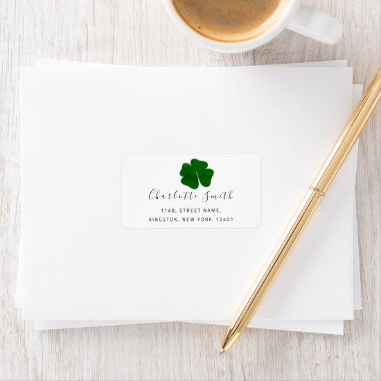 Bridal RSVP Wedding Four-leaved Clover Green Label
