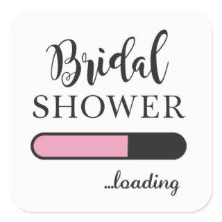 Bridal Shower Loading Fun Party Pink Team Stickers