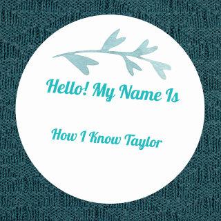 Bridal Shower or event name tag How I Know