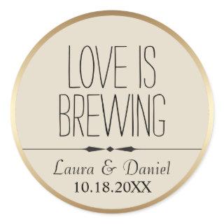Bride and Groom Personalized Coffee Label