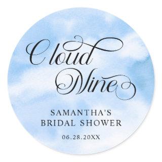 Bride Is On Cloud Nine Bridal Shower Welcome Classic Round Sticker