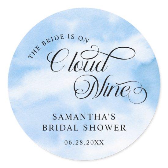Bride Is On Cloud Nine Bridal Shower Welcome Classic Round Sticker