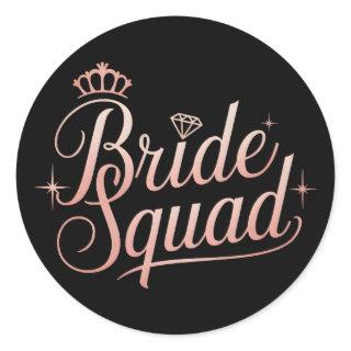 Bride Squad Bachelorette Bridesmaid Classic Round Sticker
