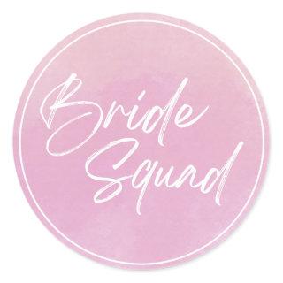 Bride Squad Bachelorette Classic Round Sticker
