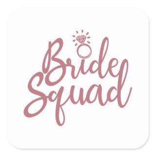 Bride Squad - Bachelorette Party Bridal Wedding Square Sticker