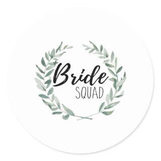 Bride Squad Classic Round Sticker