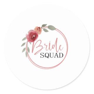 Bride Squad Classic Round Sticker