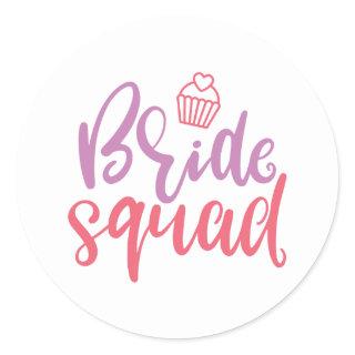 Bride Squad New Bride Classic Round Sticker