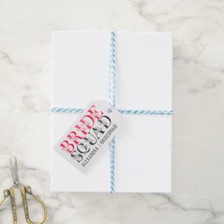 Bride Squad | Pink Bachelorette Party Bridesmaid  Gift Tags