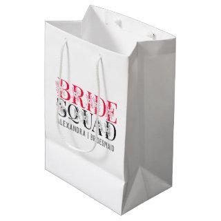 Bride Squad | Pink Bachelorette Party Bridesmaid Medium Gift Bag