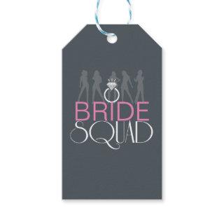 Bride Squad Silhouettes White on Darks ID252 Gift Tags