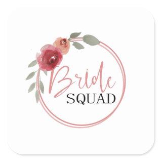 Bride Squad Square Sticker