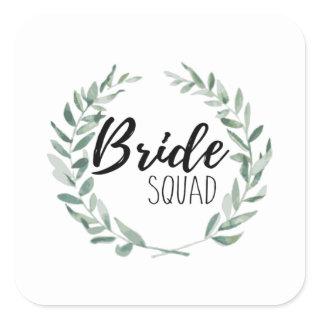 Bride Squad Square Sticker