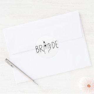 Bride To Be Gift Bachelorette Party Ring Finger Classic Round Sticker