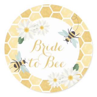 Bride to Bee Bridal Shower Classic Round Sticker