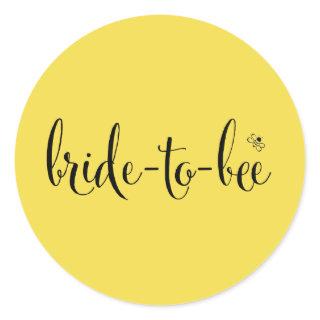 Bride-to-bee Decal in Sunshine Classic Round Sticker