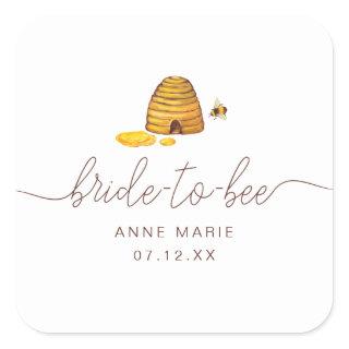 Bride to Bee Square Sticker