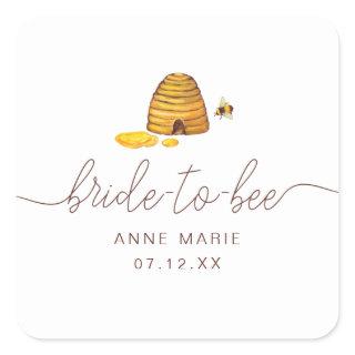 Bride to Bee Square Sticker