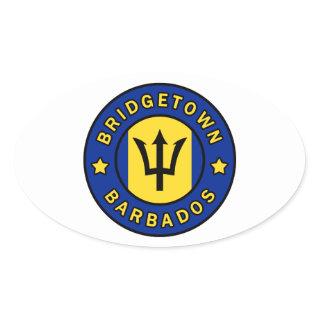 Bridgetown Barbados Oval Sticker