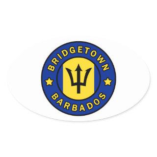 Bridgetown Barbados Oval Sticker