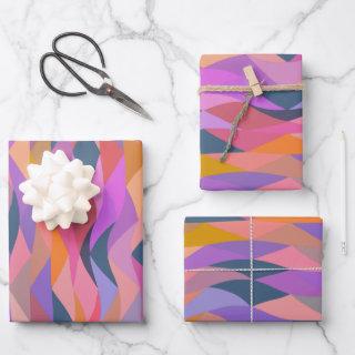 Bright and Bold Abstract Triangles in Vivid Color   Sheets