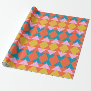 Bright and Colorful Geometric Pattern in Orange