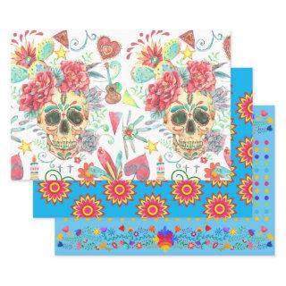 Bright and Fun Fiesta Colors with Sugar Skulls  Sheets