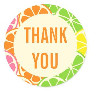 Bright and Modern Citrus Slices Party Sticker
