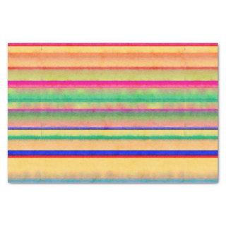 Bright Bleeding Watercolor Stripes tissue paper