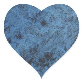 Bright blue vintage heart sticker