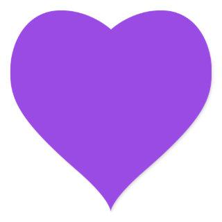 Bright Blue Violet (solid color)  Heart Sticker