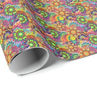Bright Colorful Abstract Flower Pattern