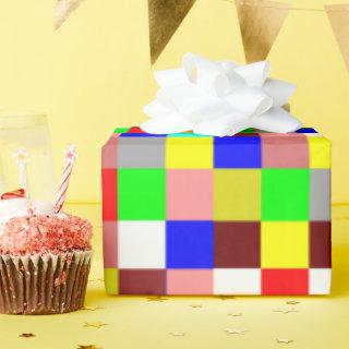 Bright colorful square checkered