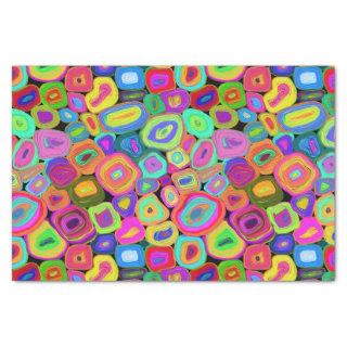 Bright Colors Abstract Funky Circles  Tissue Paper