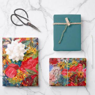 Bright Colourful Large Abstract Floral Pattern  Sheets
