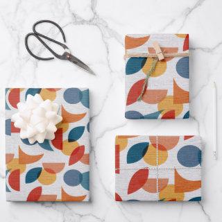 Bright Geometric Retro Abstract Midcentury Modern  Sheets
