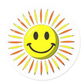 Bright Happy Smile - Face Classic Round Sticker