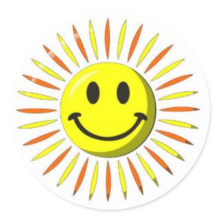 Bright Happy Smile - Face Classic Round Sticker