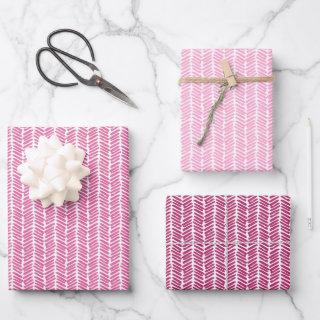 Bright Light Dark Hot Pink White Zigzag Stripes  Sheets
