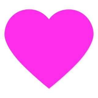 Bright Magenta (solid color)  Heart Sticker