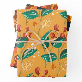 Bright modern floral and leaves botanical pattern  sheets