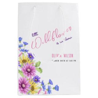 Bright pink purple wildflower is on its way #3 medium gift bag